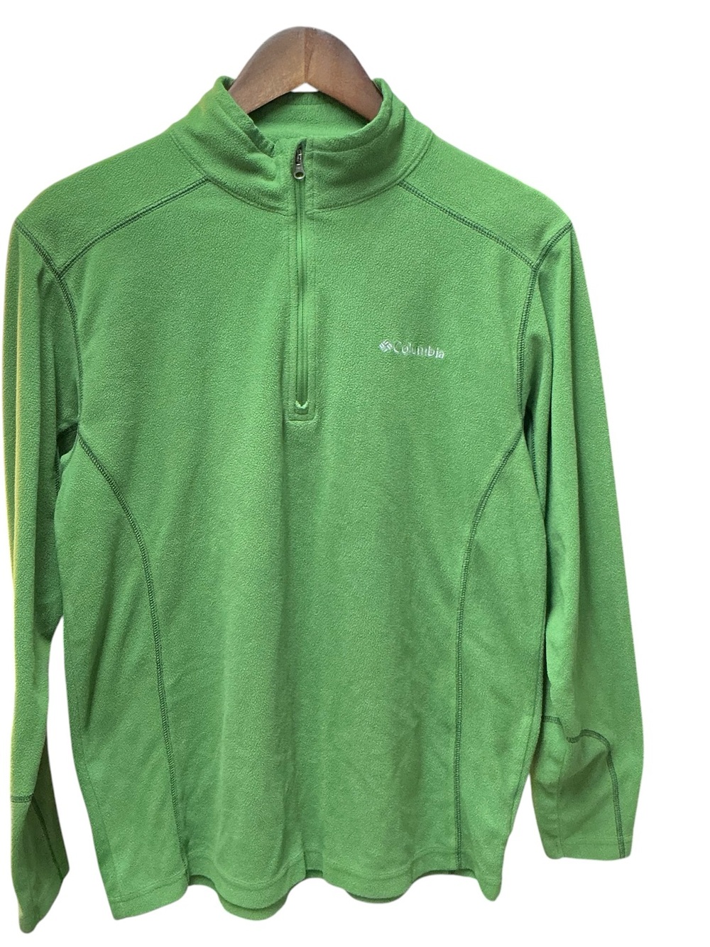 Columbia Sportswear Green Quarter Zip Microfleece Sweater - Picture 2 of 8